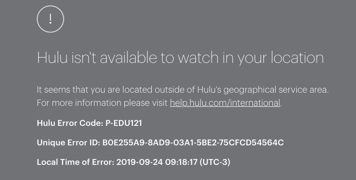 Hulu in uk geo-restriction error