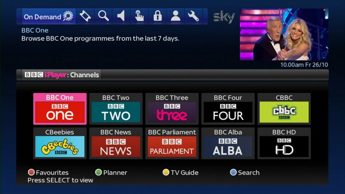 Bbc- iplayer channel list