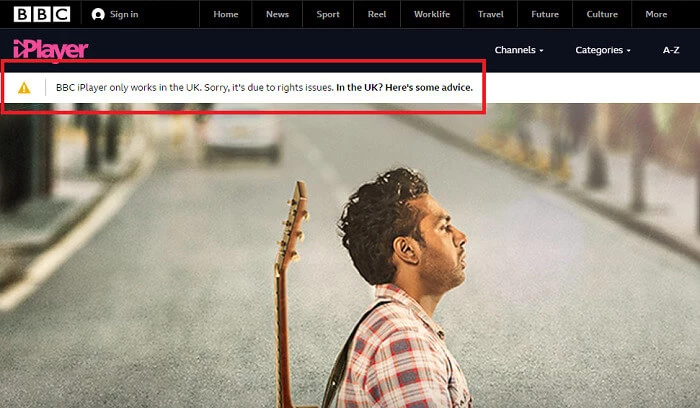 Bbc iplayer geo-restriction error outside uk