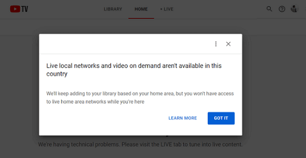 Youtube-tv-error-are-not-available-in-this-country