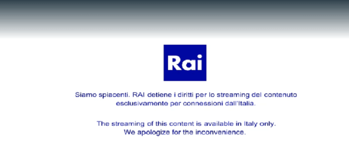 Rai tv outside italy geo-restriction error