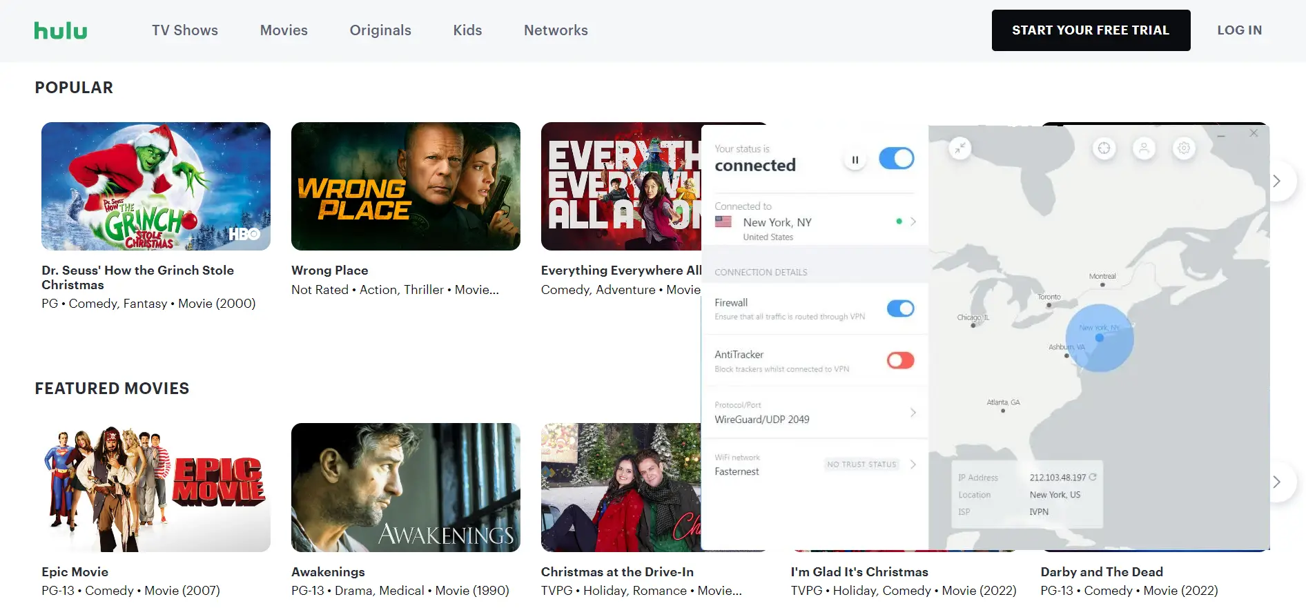 Hulu on firestick with nordvpn