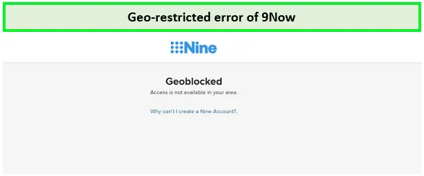 9now in usa geo-restriction error