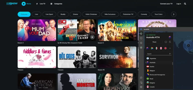 9 now outside australia with nordvpn