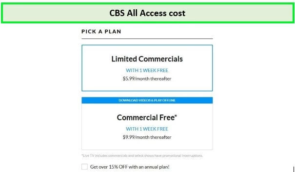 Cbs all access australia costs