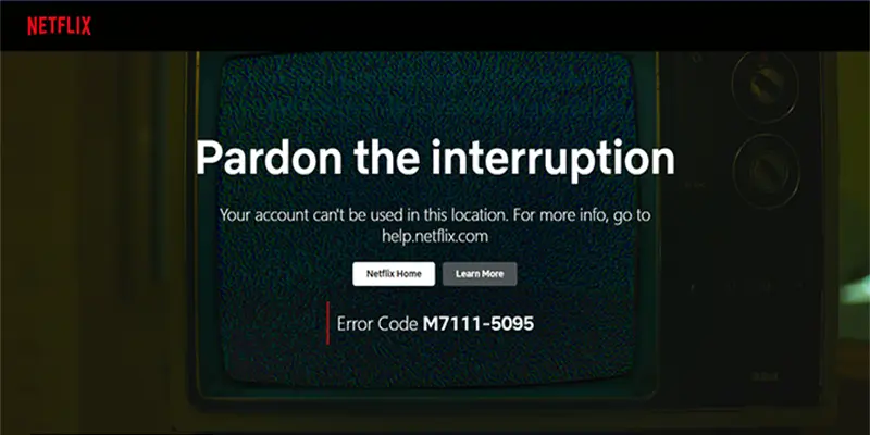 Netflix error geo restriction
