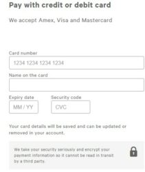 Pay with your credit card outside uk