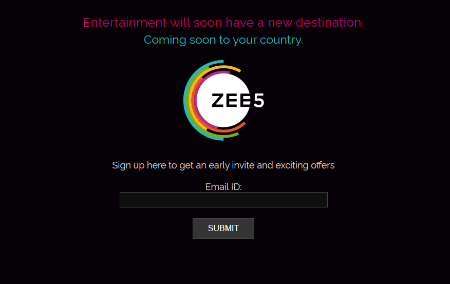 Zee5 Outside India Error