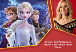 Kristen bell announces frozen 3 on jimmy fallon show