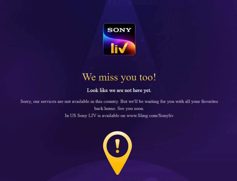 Sonyliv geo-restriction error in uk