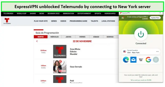 Telemundo australia with expressvpn