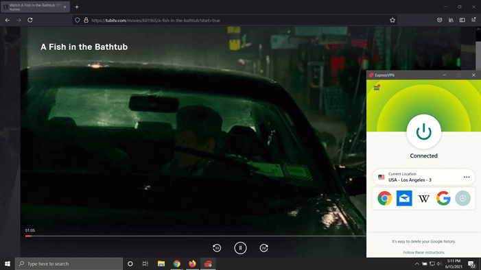 Tubi tv in canada with expressvpn