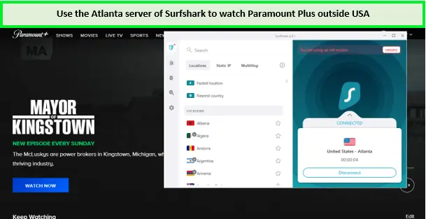 Paramount plus in philippines with surfshark