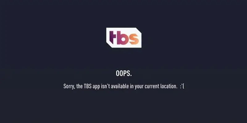 Tbs outside usa error
