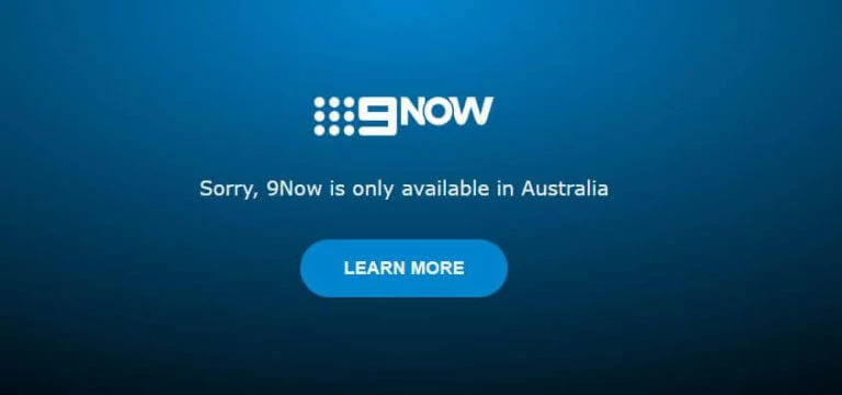 9now australia geo-restrictions error