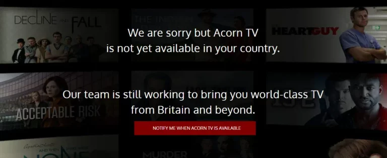 Acorn tv geo-restrictions error in india